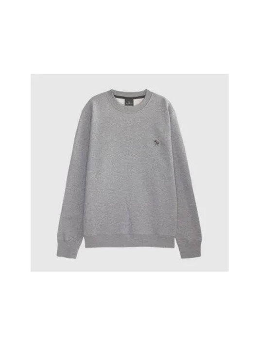 Zebra Patch Organic Cotton Sweatshirt Grey - PAUL SMITH - BALAAN 2