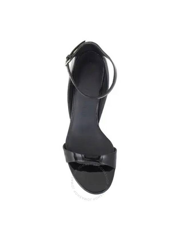 Ferragamo Black Vernice Open-Toe Wedge Sandals, Size 6.5 - SALVATORE FERRAGAMO - BALAAN 3