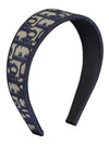 Oblique Canvas Hairband Navy - DIOR - BALAAN 1