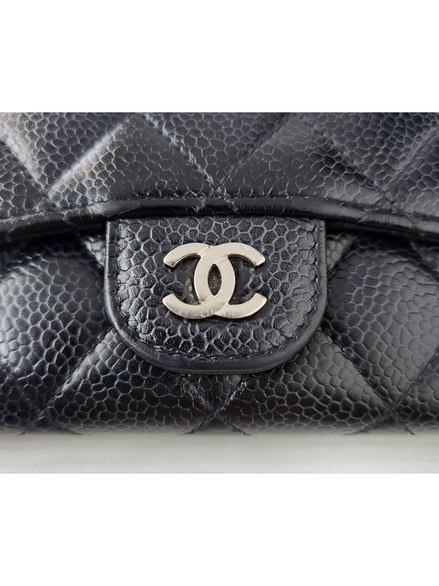 Caviar snapping silver card wallet - CHANEL - BALAAN 6