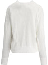 Klowia Logo Print Linen Sweatshirt White - ISABEL MARANT - BALAAN 4