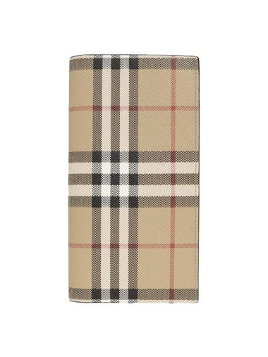 Check Pattern Bifold Long Wallet Beige - BURBERRY - BALAAN 1