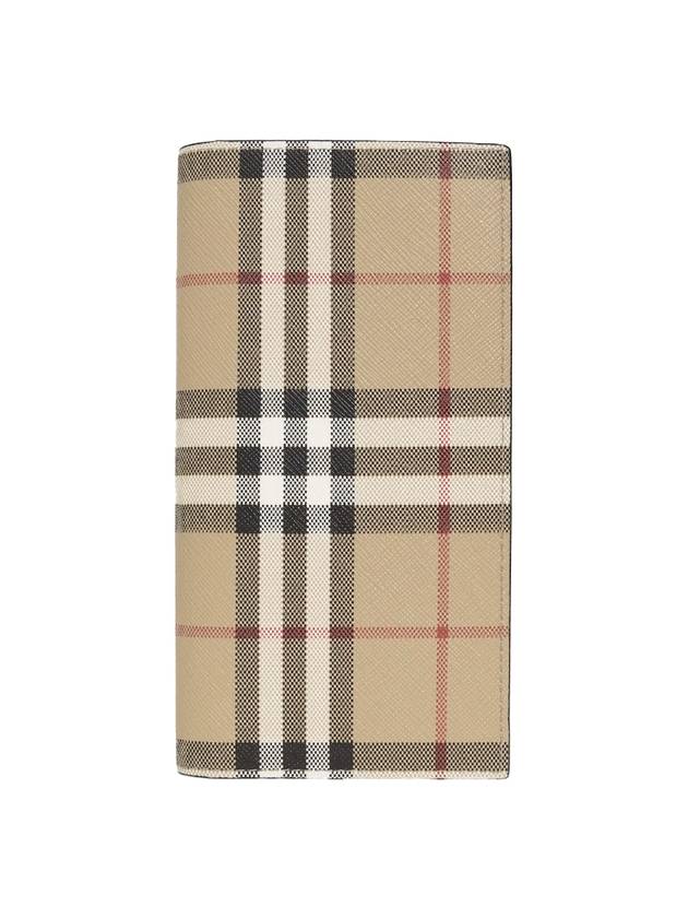 Check Pattern Bifold Long Wallet Beige - BURBERRY - BALAAN 1