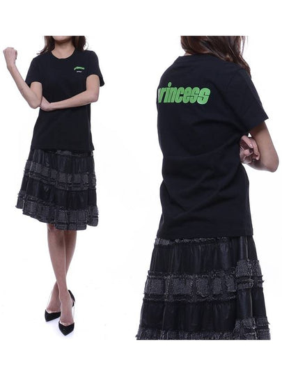 Princess Logo Short Sleeve T-Shirt Black - OFF WHITE - BALAAN 2