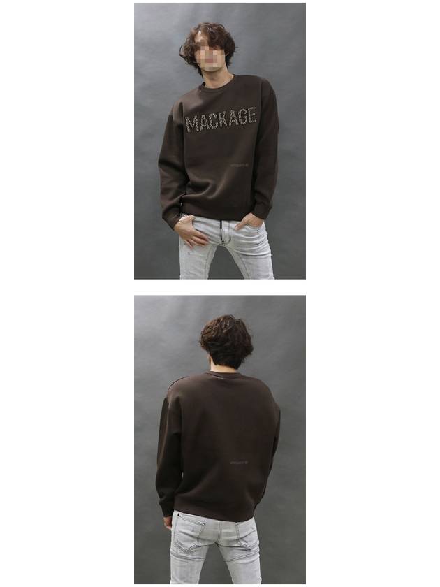 MAX MG Monogram Double Face Jersey Sweatshirt Coffee - MACKAGE - BALAAN 3