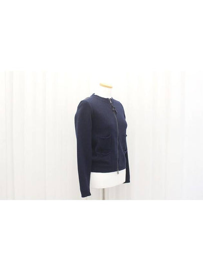 Women s padded knit zip up jacket navy size - MONCLER - BALAAN 2