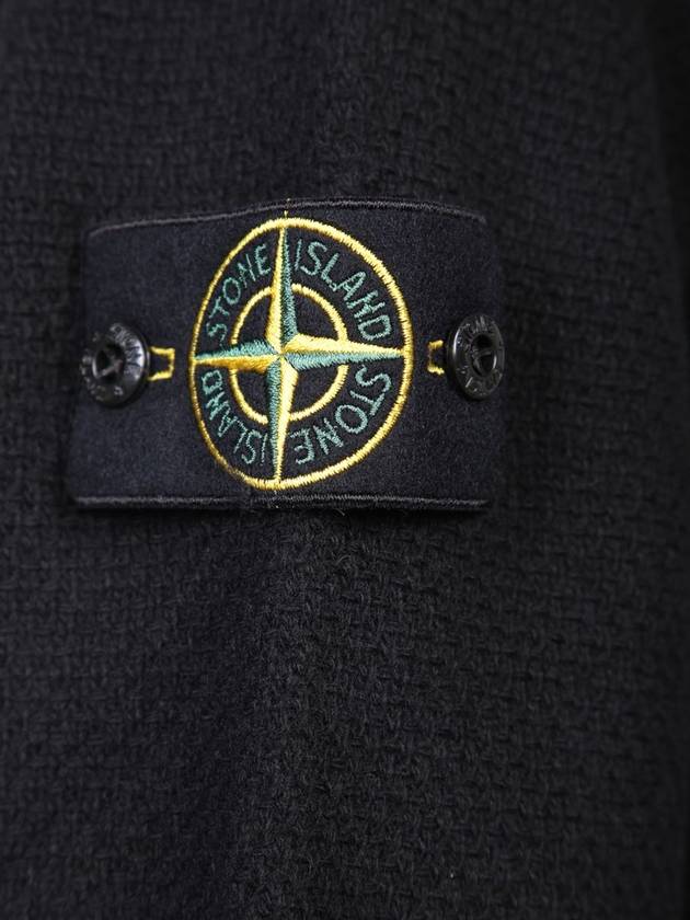 Wool Hooded Jacket Black - STONE ISLAND - BALAAN 3