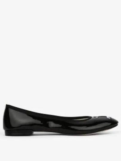 Women's Grenadine Leather Flats Black - REPETTO - BALAAN 2