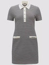 Striped polo short dress black white - MONCLER - BALAAN 2