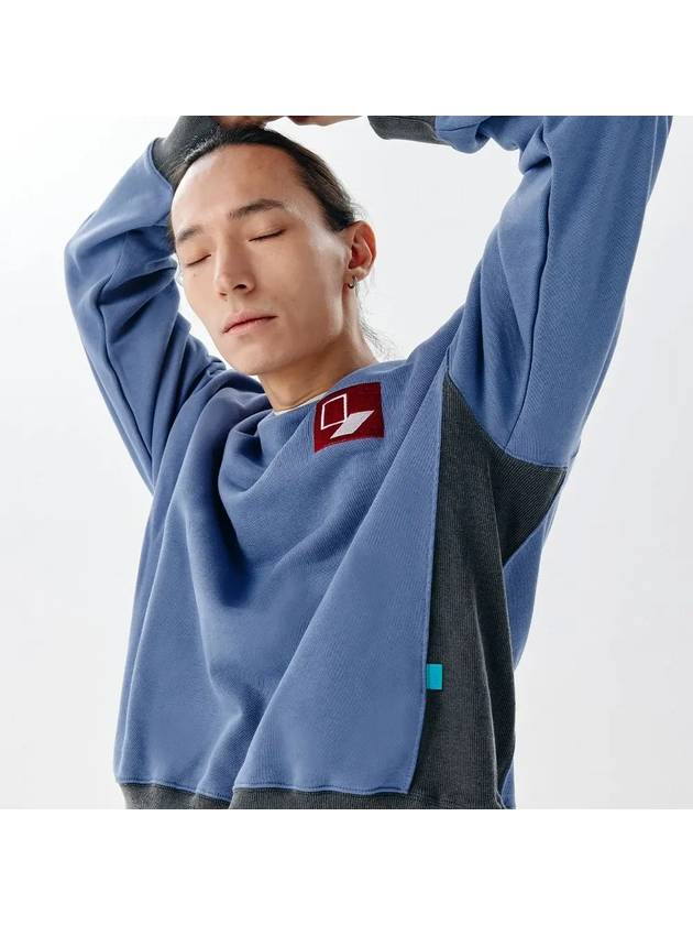 Unisex BXMXMTM Door Box Sweatshirt Mix Blue - CHANCE'S NOI - BALAAN 5