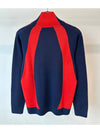 Logo Quarter Zip Jumper Knit Top Navy Red - ADIDAS - BALAAN 6