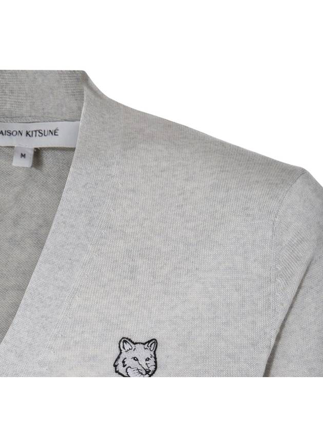 Bold Fox Head Patch Regular Cardigan Grey - MAISON KITSUNE - BALAAN 5