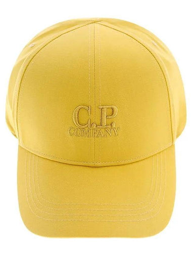 Gabardine Embroidered Logo Ball Cap Yellow - CP COMPANY - BALAAN 1