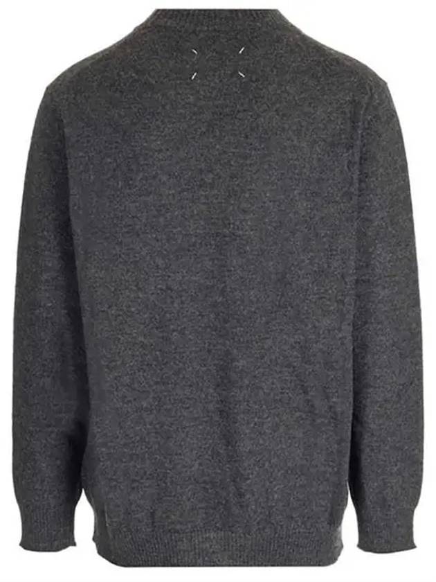 Signature Stitch Crew Neck Wool Alpaca Knit Top Grey - MAISON MARGIELA - BALAAN 3