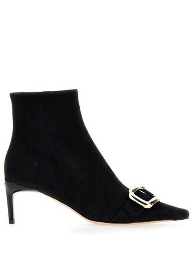 Viv Canard Suede Boots Black - ROGER VIVIER - BALAAN 1