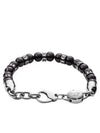 Beaded Line Bracelet Silver Black - DIESEL - BALAAN 4