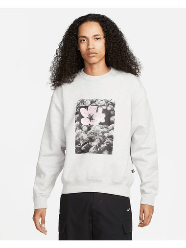 SB Fleece Skate Crew Sweatshirt Grey - NIKE - BALAAN 1