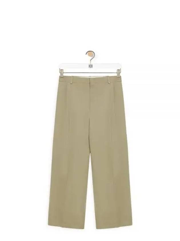 Pleated Trousers Straight Pants Green - LOEWE - BALAAN 2