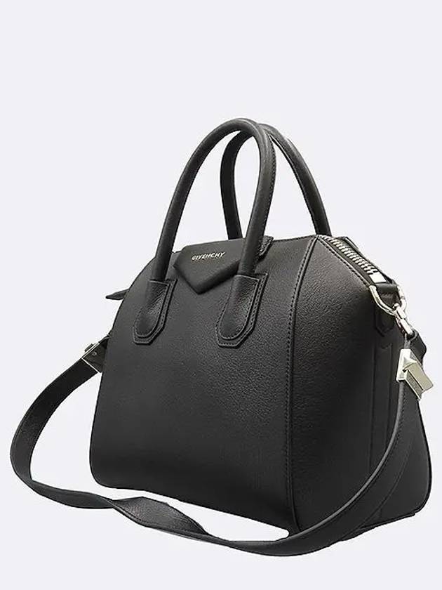 BB05117012 Black color goat skin Antigona small silver logo tote bag shoulder strap 2WAY - GIVENCHY - BALAAN 3