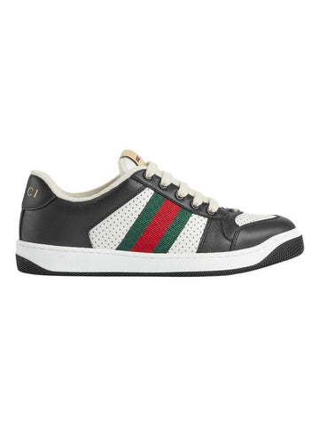 Women's Screener Low Top Sneakers Black - GUCCI - BALAAN 1