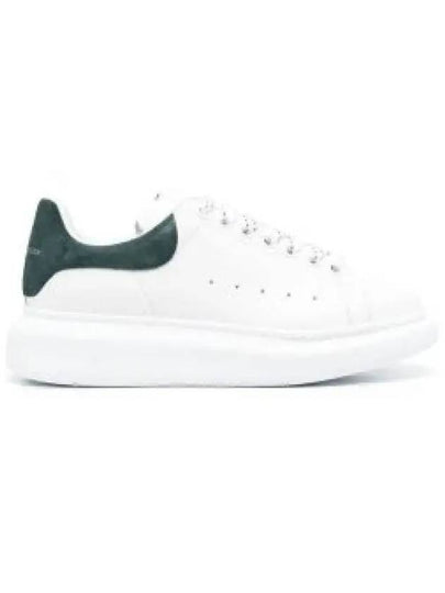 Women's Oversized Suede Tab Low Top Sneakers Dark Green White - ALEXANDER MCQUEEN - BALAAN 2