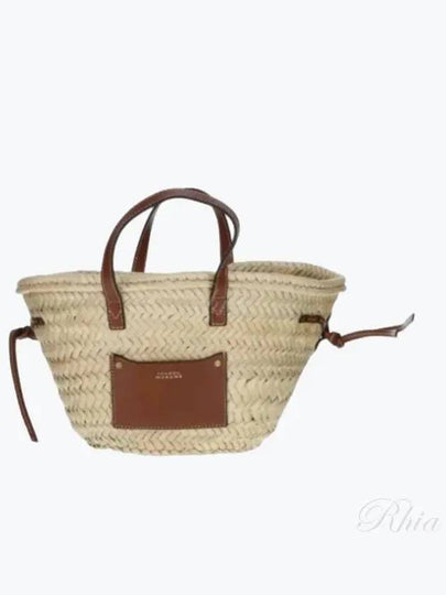 Cadix Mini Raffia Basket Tote Bag Cognac - ISABEL MARANT - BALAAN 2