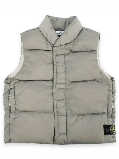 Kids Garment Dyed Nylon Metal Padded Vest Dove Grey - STONE ISLAND - BALAAN 2