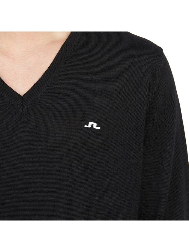 Men's Lehman V-Neck Knit Top Black - J.LINDEBERG - BALAAN 9