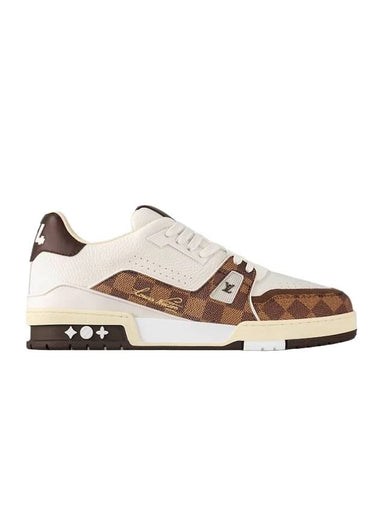 Trainer Low Top Sneakers Brown Ivory - LOUIS VUITTON - BALAAN 1