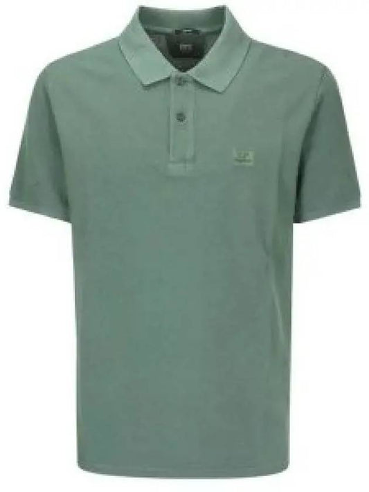 24/1 Piquet Resist Dyed Polo Shirt Green - CP COMPANY - BALAAN 2