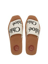 Woody Logo Flat Mule Slippers White - CHLOE - BALAAN 2