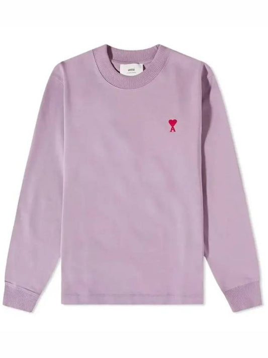 Small Heart Logo Long Sleeve T-Shirt Parma - AMI - BALAAN 2