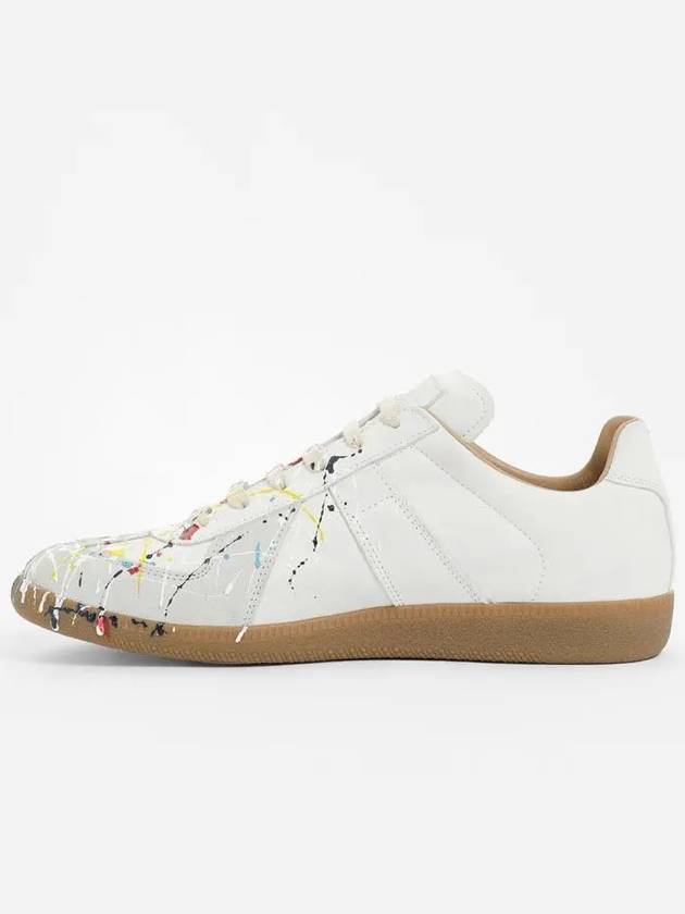 Men's Replica German Army Paint Low Top Sneakers White - MAISON MARGIELA - BALAAN 5