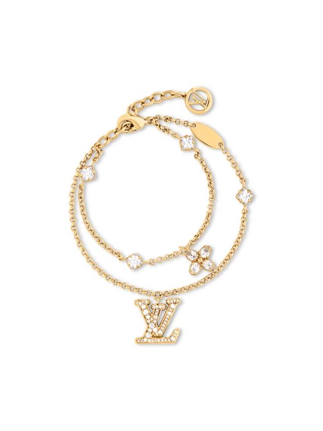 Lady LV Double Chain Bracelet Gold - LOUIS VUITTON - BALAAN 2