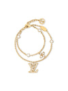 Lady LV Double Chain Bracelet Gold - LOUIS VUITTON - BALAAN 2