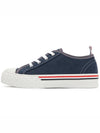 Cotton Lace-Up Low Top Sneakers Navy - THOM BROWNE - BALAAN 5