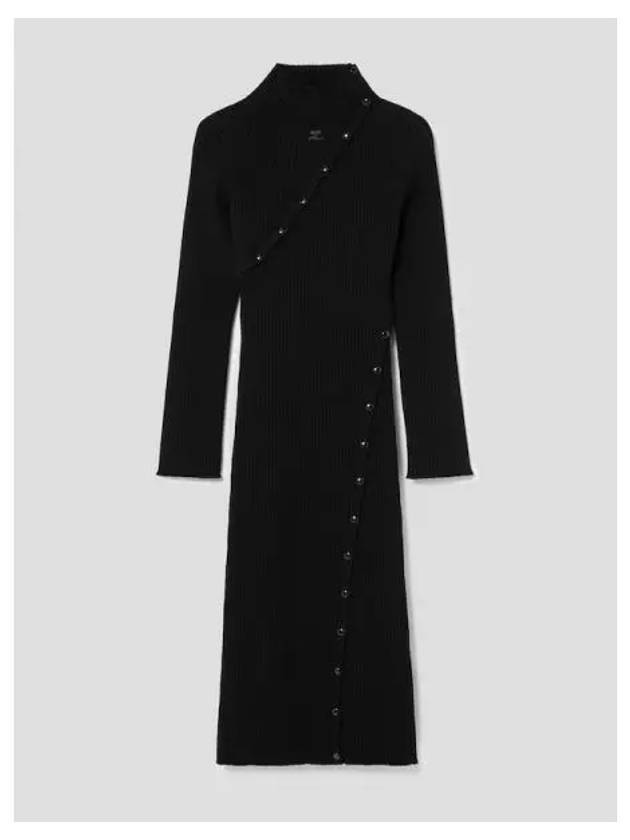 Women s multi styling rib knit long dress one piece black domestic product GM0023083150330 - COURREGES - BALAAN 1