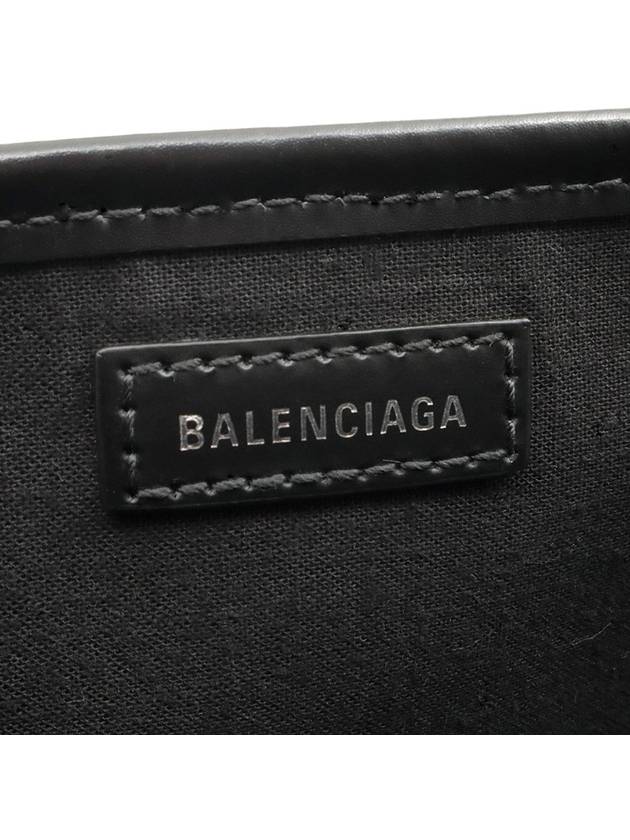 Black Cotton Canvas Cabas Navy XS 2WAY 390346 - BALENCIAGA - BALAAN 10