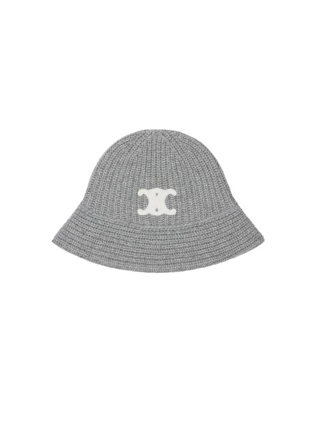 Seamless Cashmere Bucket Hat Gray - CELINE - BALAAN.