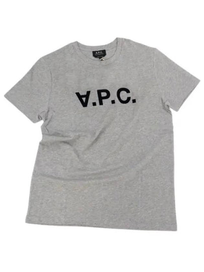 Black VPC Logo Short Sleeve T-Shirt Light Grey - A.P.C. - BALAAN 2