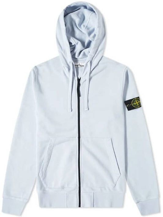 Wappen Logo Zip Up Hoodie Sky - STONE ISLAND - BALAAN 1