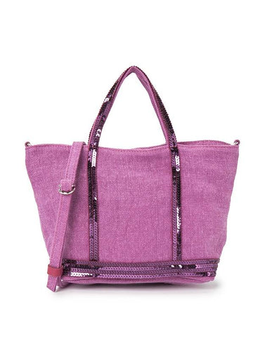 Sequin Embellished Tote Bag Purple - VANESSA BRUNO - BALAAN 1