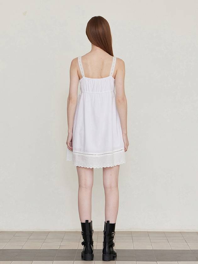 Lace Slip Mini Dress White - LESEIZIEME - BALAAN 8