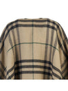 Check Wool Cashmere Cape Beige - BURBERRY - BALAAN 6