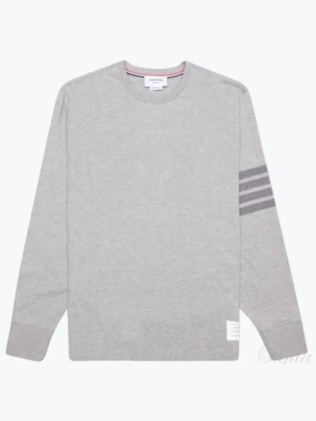 4 Bar Armband Tonal Long Sleeve T-Shirt Grey - THOM BROWNE - BALAAN 2