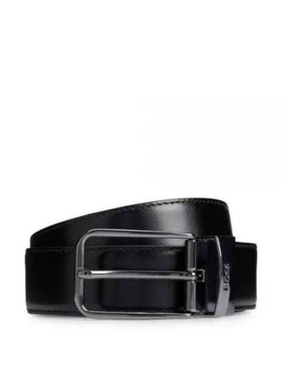 Branded Keeper Reversible Leather Belt Black - HUGO BOSS - BALAAN 2