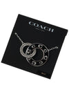 Enamel Pendant Signature Necklace Black - COACH - BALAAN 9