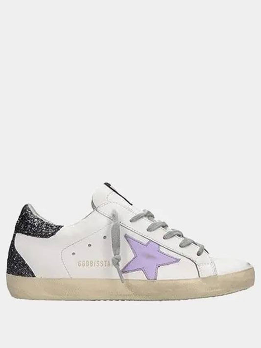 Superstar Glitter Low Top Sneakers Lavender White - GOLDEN GOOSE - BALAAN 2