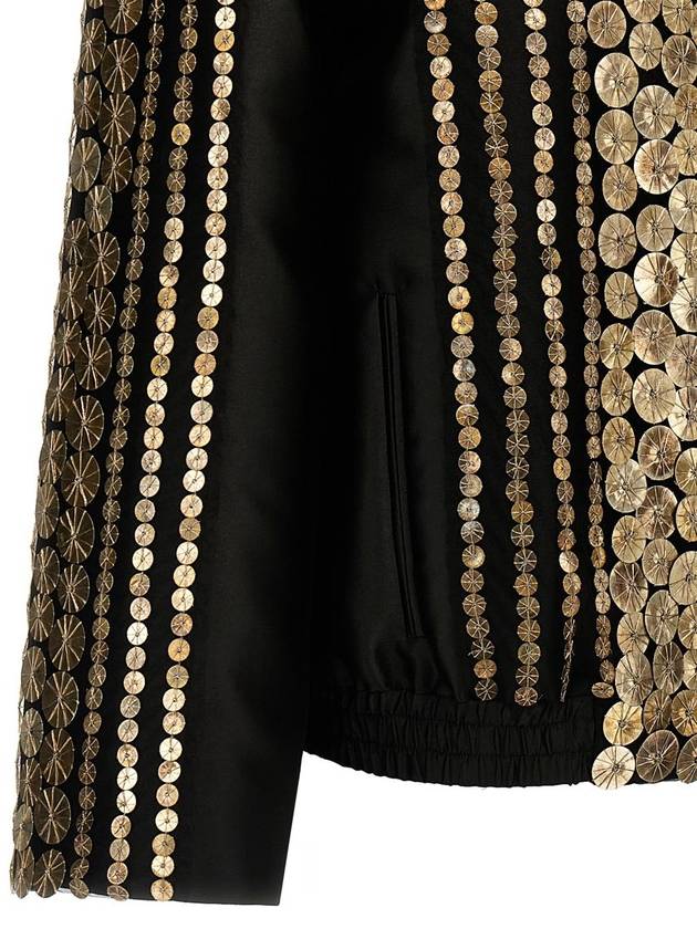 Alberta Ferretti Sequin Satin Bomber Jacket - ALBERTA FERRETTI - BALAAN 4