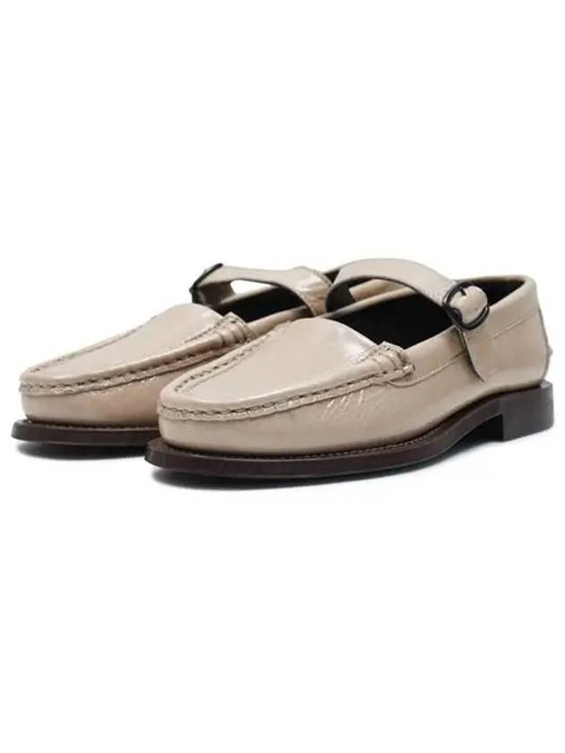 BLANQUER Crinkle Glossy Loafer Cream WFR23BLSH002 - HEREU - BALAAN 2